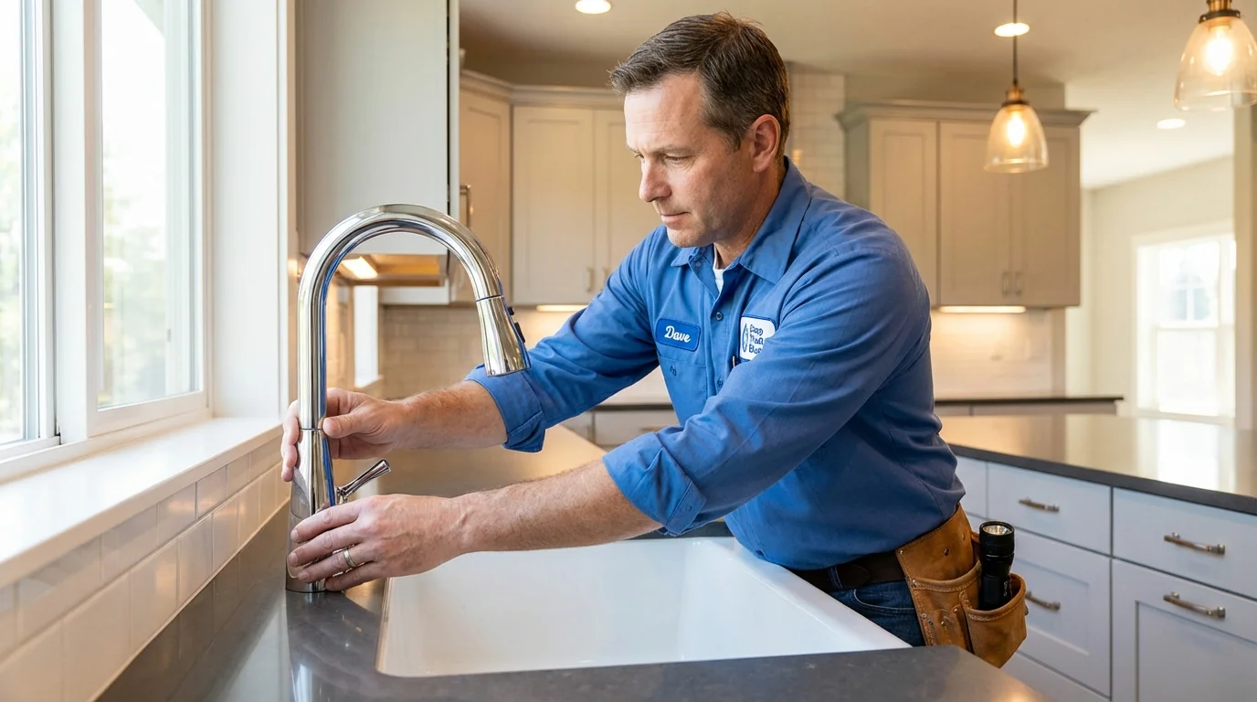 Kitchen faucet installation by Johns Plumbing LLC in Calistoga